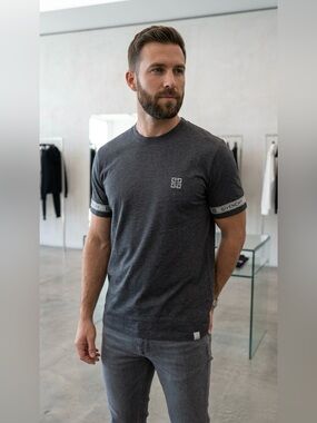 Givenchy Dark Gray Short-Sleeve Logo Tee small
